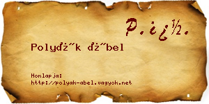 Polyák Ábel névjegykártya